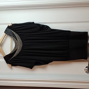 Beaded open shoulder tunic / mini dress